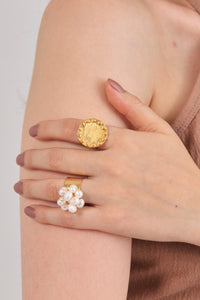 Circle ring. simplicity and elegance.platted in 24k