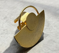 Colombia ring. half moon ring. plated with 24k gold.