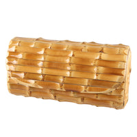 La Terran Handmade Natural Bamboo Root Clutch Bag
