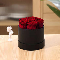 Natural Real Peserved Roses in Round Box Hanmade Forever Fowers