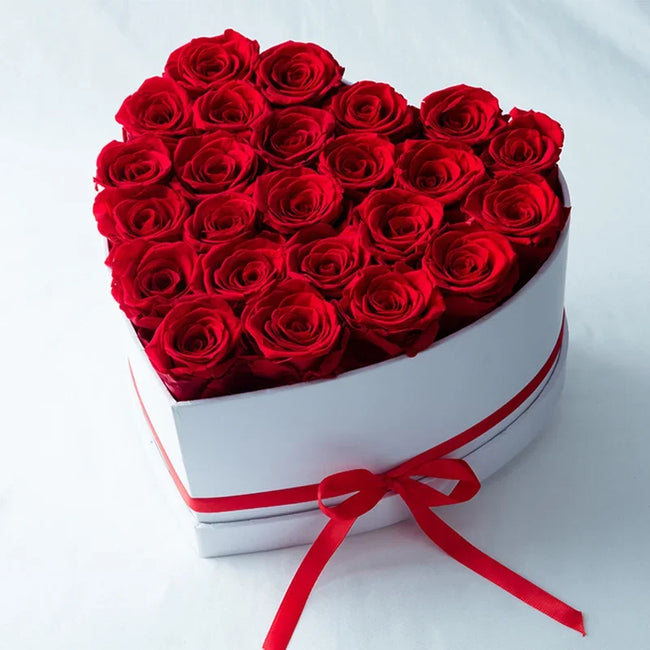Eternal Rose Gift Box , Forever Rose. Handmade real flowers