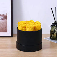 Natural Real Peserved Roses in Round Box Hanmade Forever Fowers