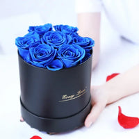 Preserved Rose Flower Round Gift Box handmade and natural